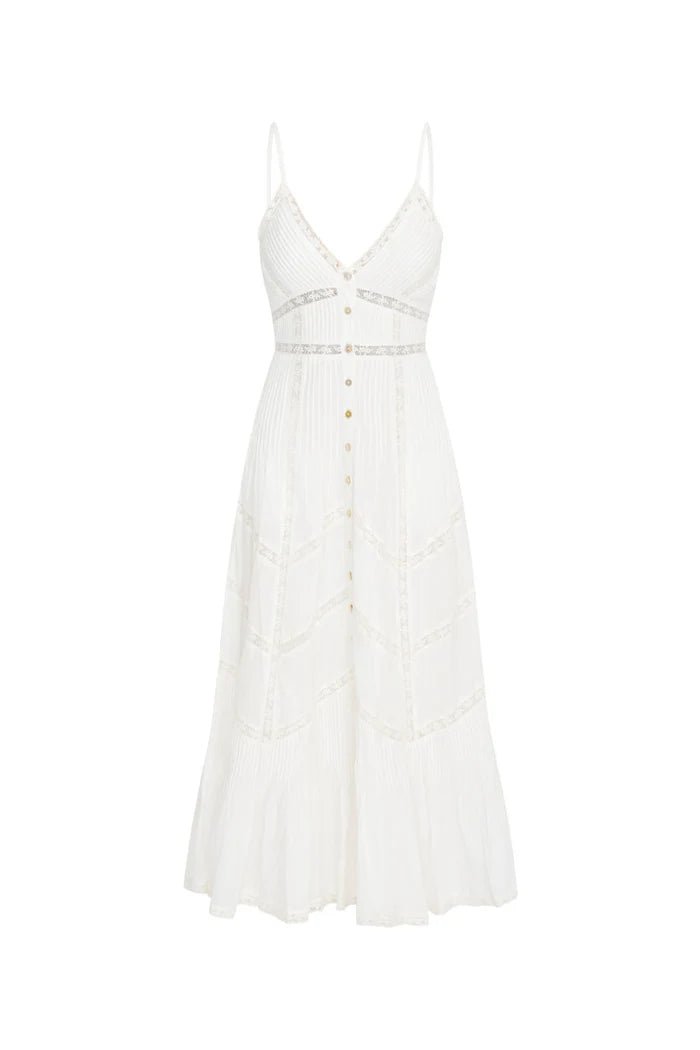 LoveShackFancy Esilda Cotton Midi Dress - Endless Waves