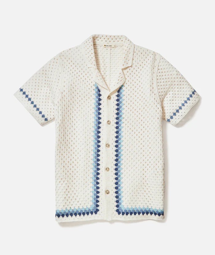 Marine Layer Ace Crochet Resort Shirt - Endless Waves