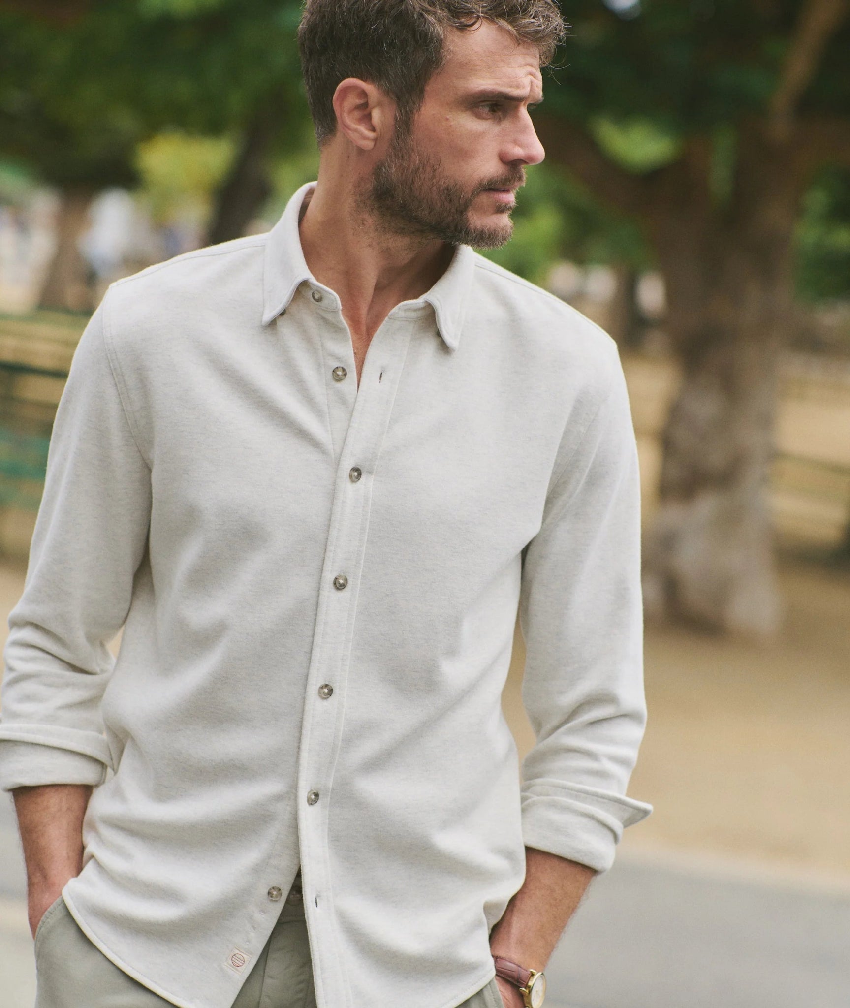 Marine Layer Pacifica Stretch Shirt - Endless Waves