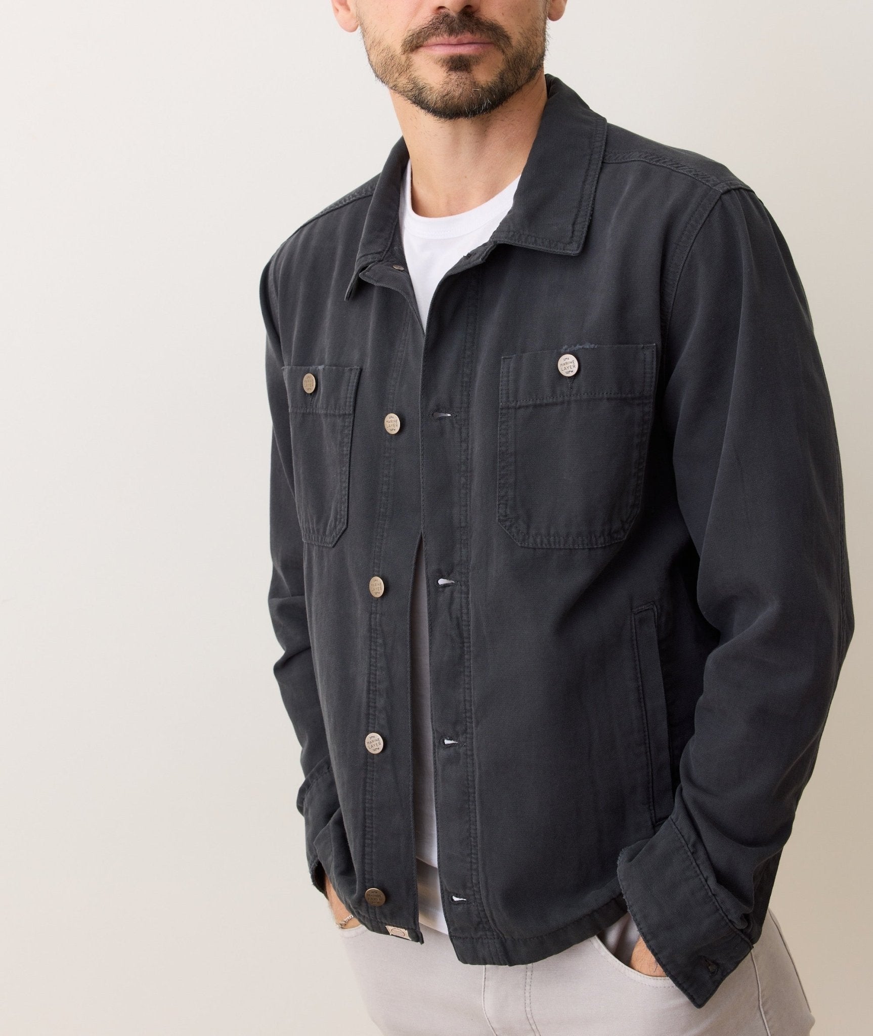 Marine Layer Patrick Canvas Overshirt - Endless Waves