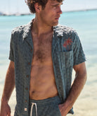 Marine Layer Towel Terry Resort Shirt - Endless Waves