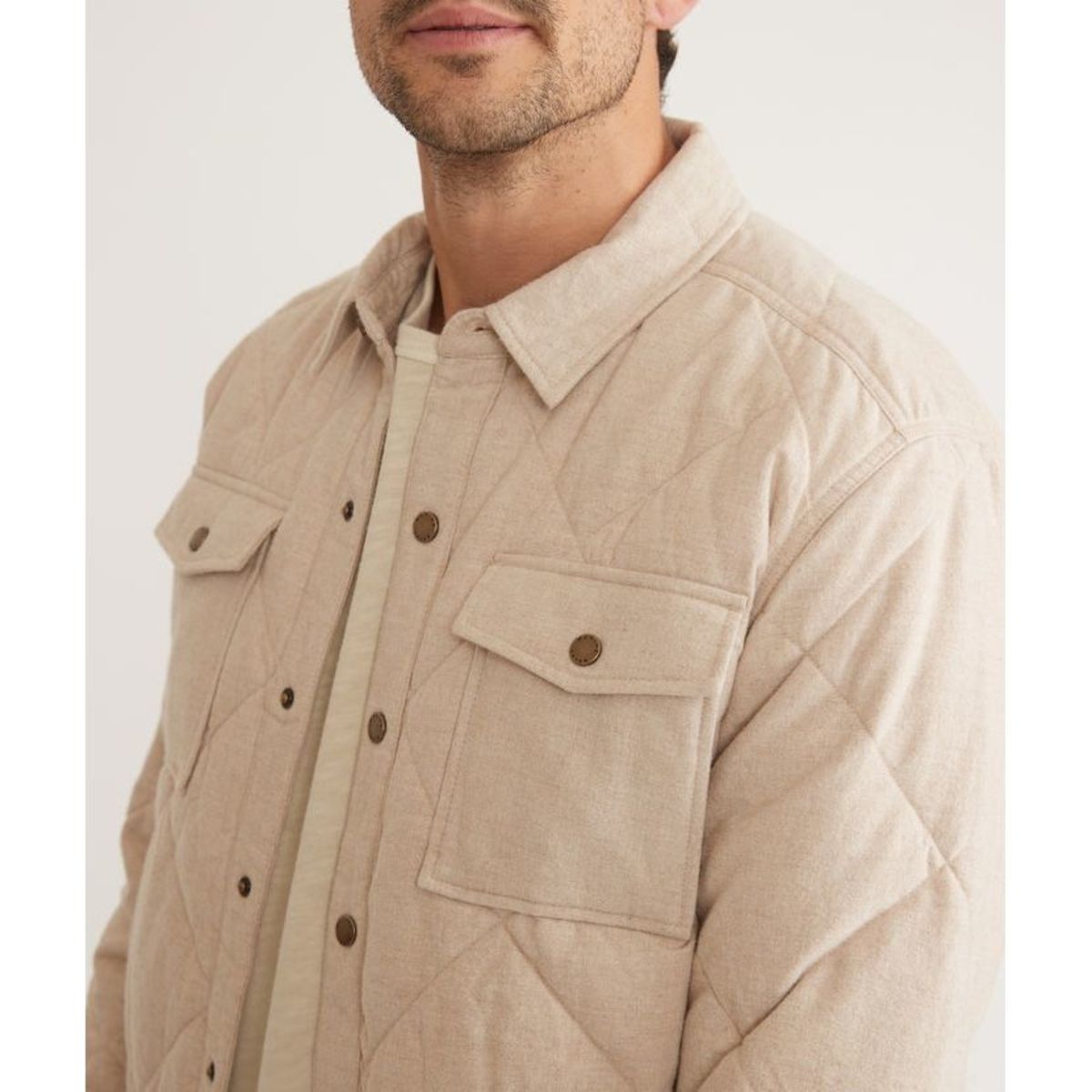 Marine Layer Marine Layer Olin Quilted Overshirt Endless Waves