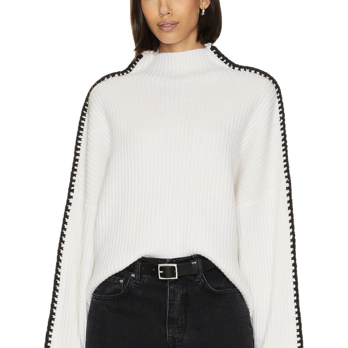 27 Miles Malibu 27 Miles Malibu Marullo Cashmere Blend Mockneck Endless Waves