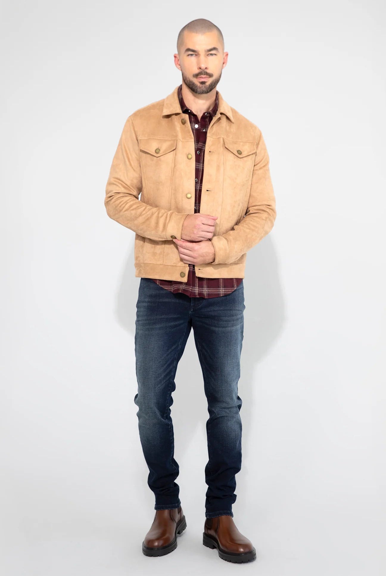 Monfrère Monfrère Dean Butter Suede Jacket Endless Waves