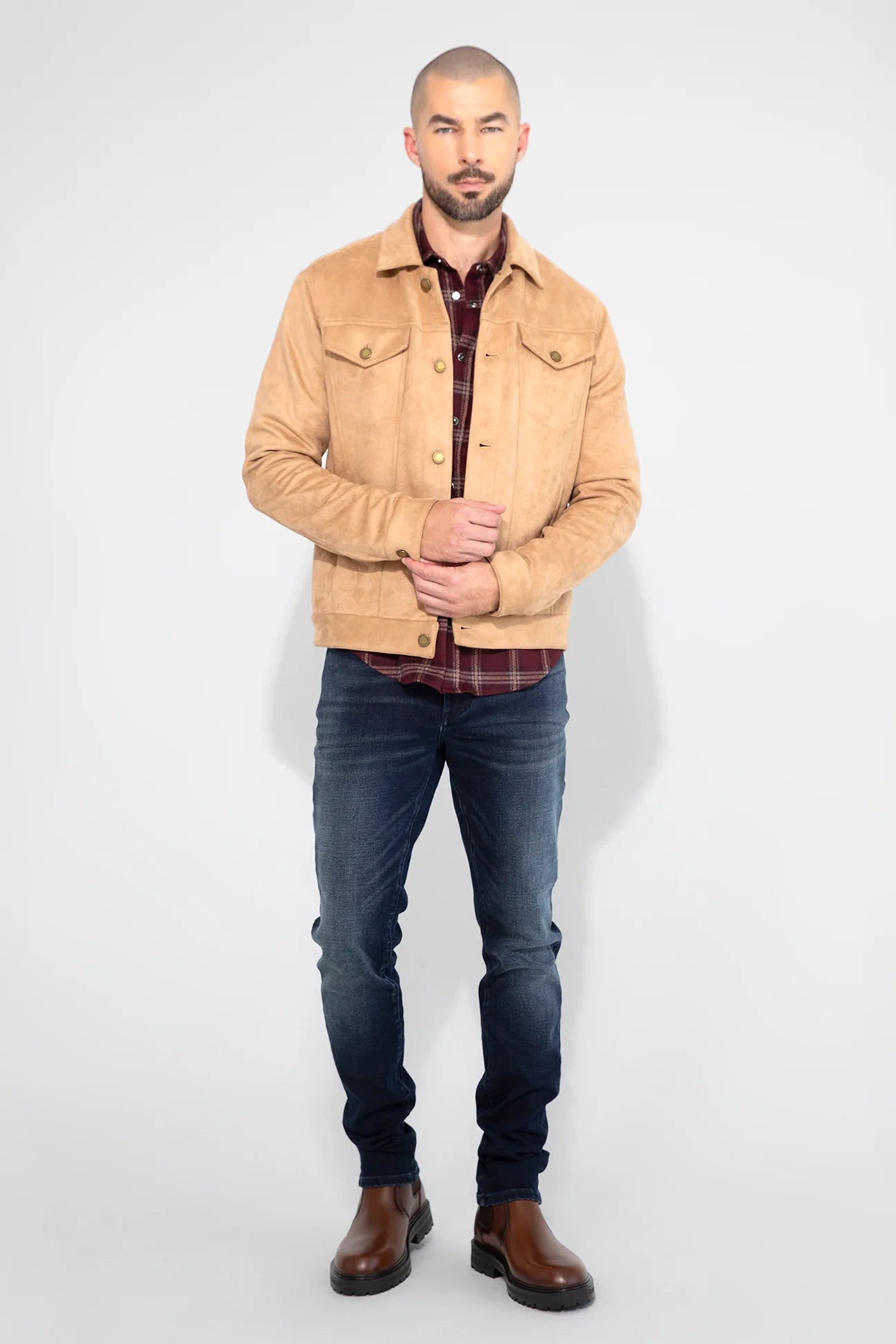Monfrère Monfrère Dean Butter Suede Jacket Endless Waves