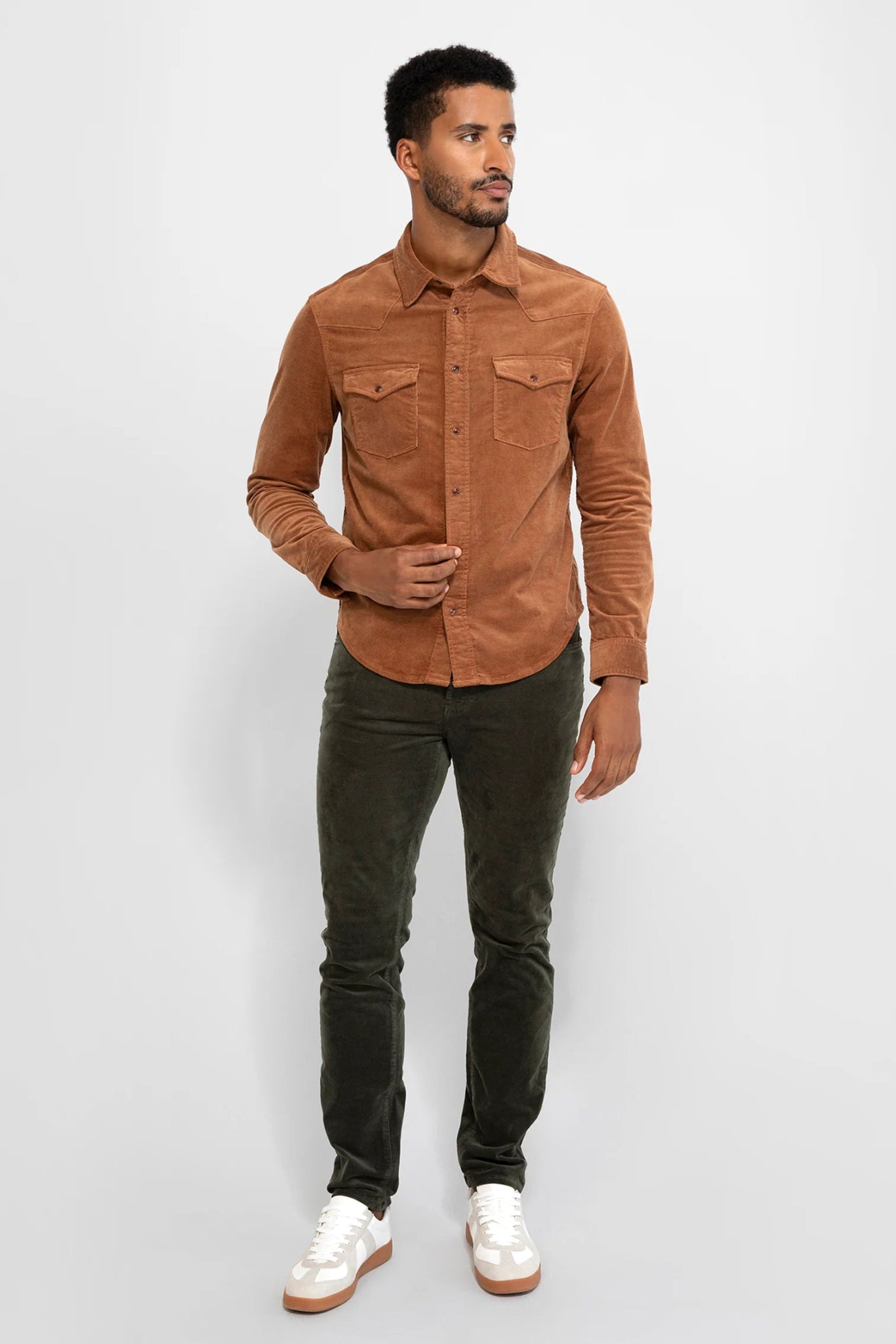 Monfrère Monfrère Eastwood Needle Cord Shirt Endless Waves