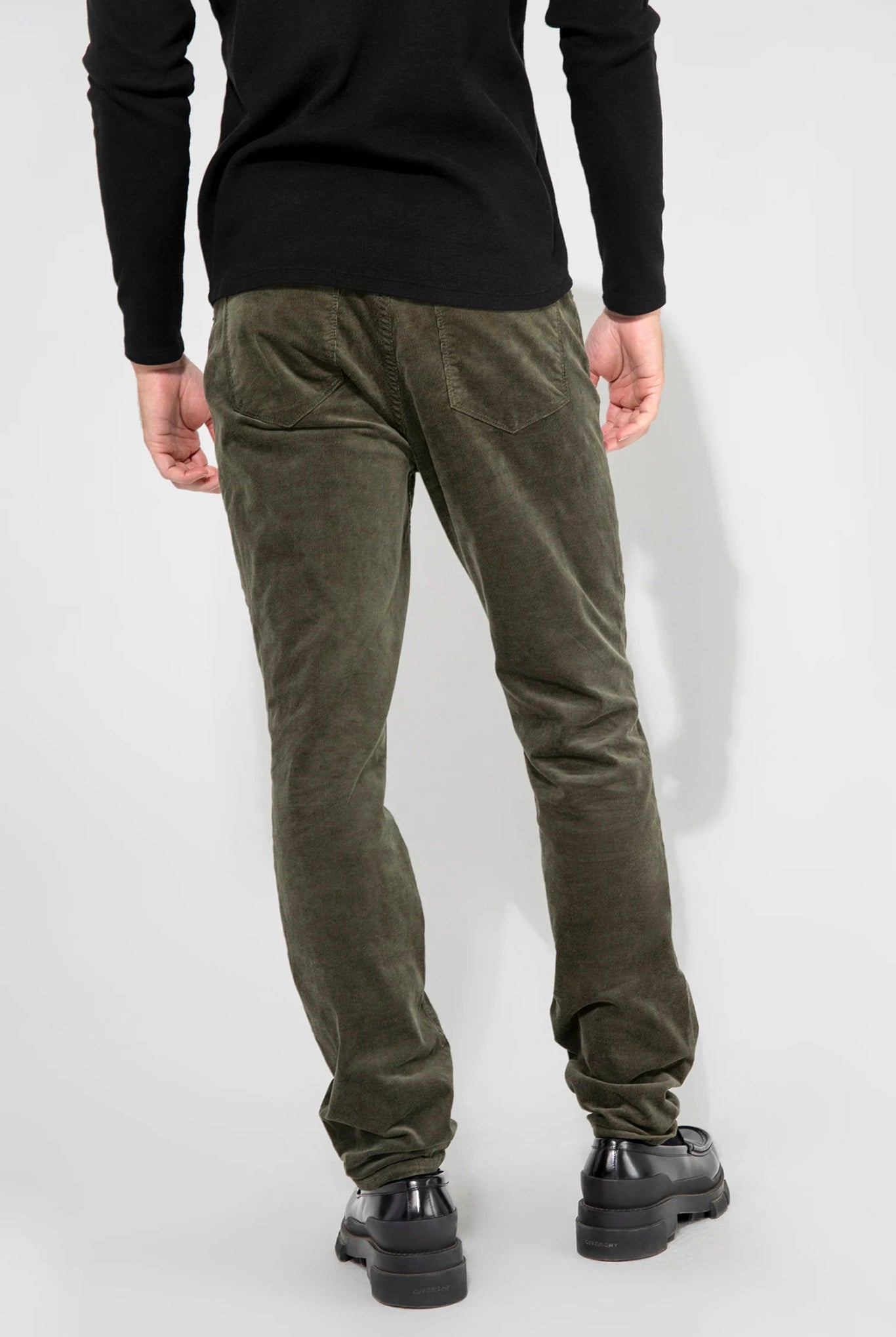 Monfrère Monfrere Brando Slim Fit Needle Cord Pants in Juniper Endless Waves