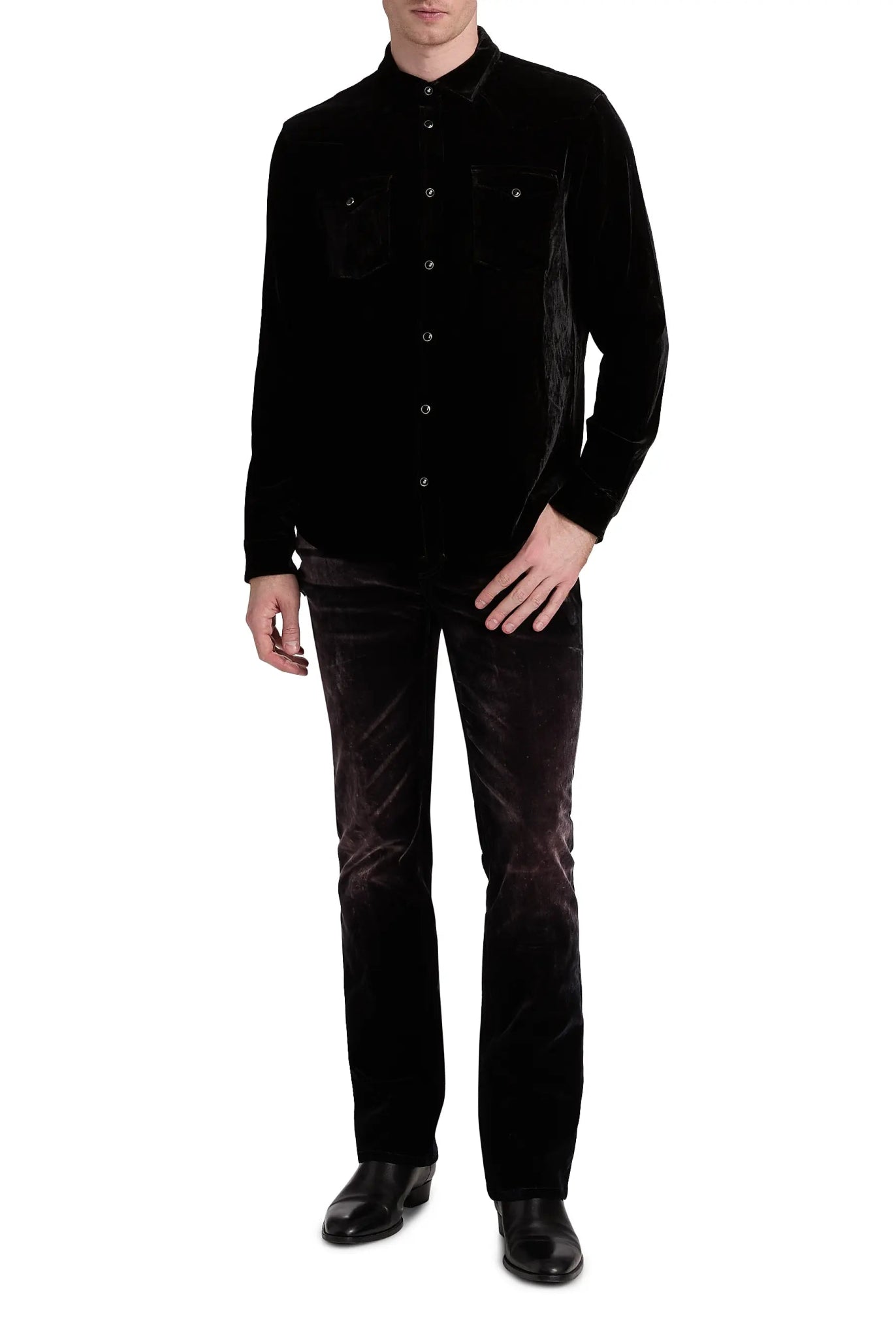 Monfrère Monfrere Eastwood Velvet Shirt Endless Waves