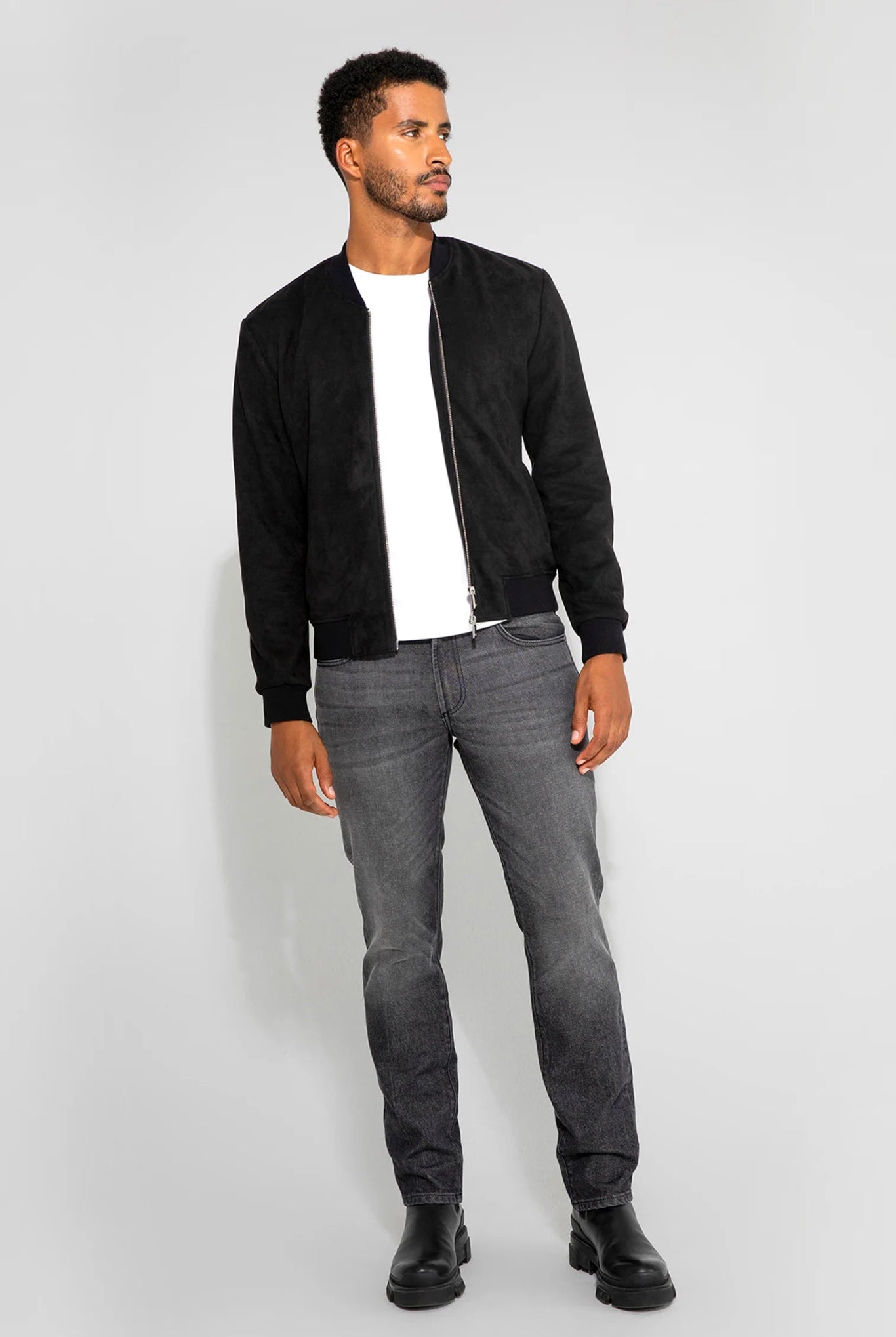 Monfrère Monfrere Maverick Butter Suede Noir Bomber Jacket Endless Waves