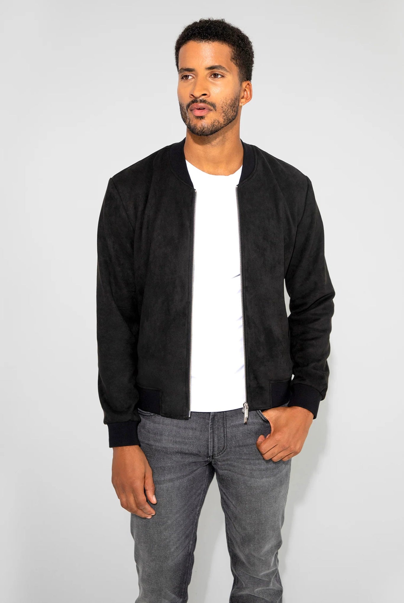 Monfrère Monfrere Maverick Butter Suede Noir Bomber Jacket Endless Waves