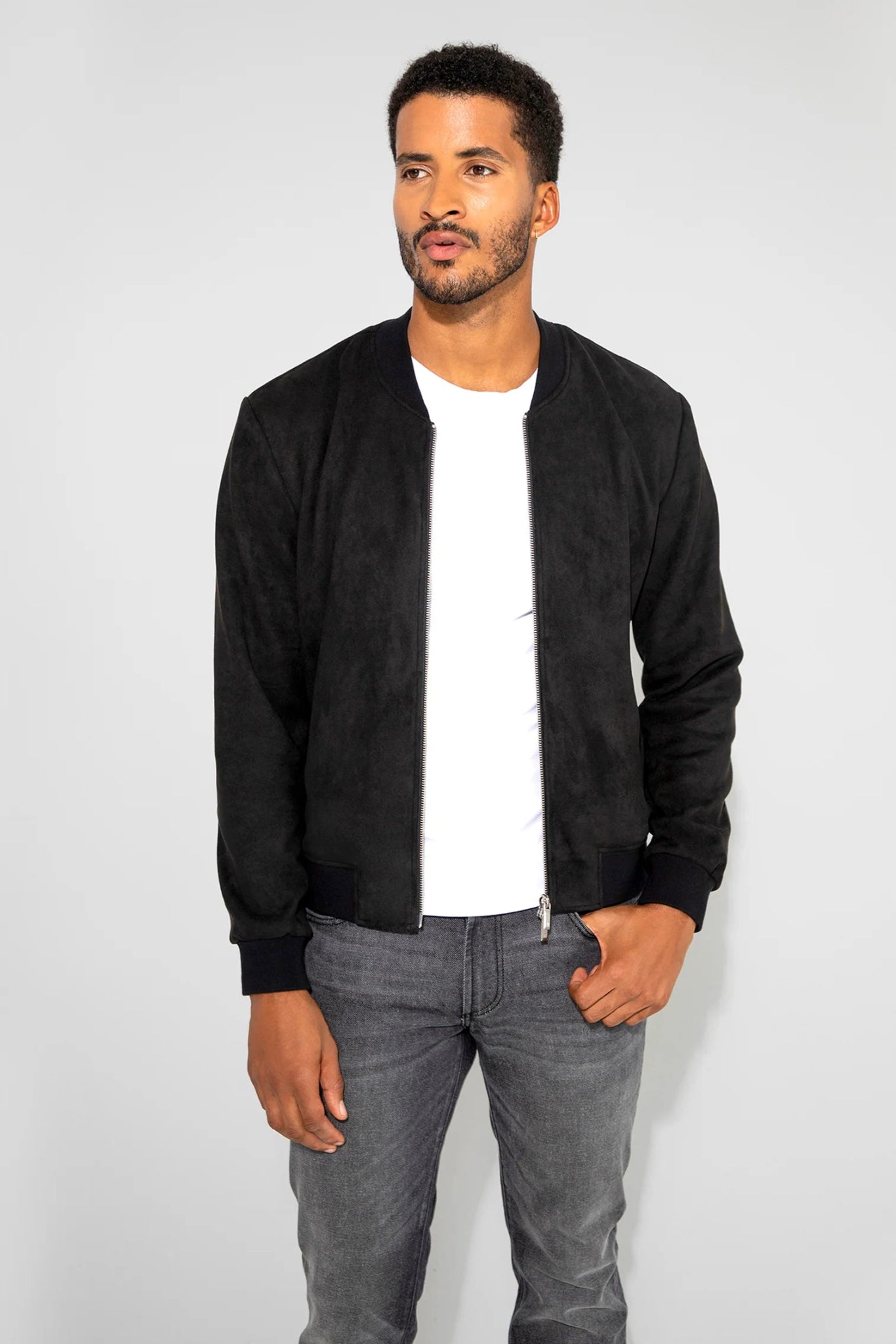 Monfrère Monfrere Maverick Butter Suede Noir Bomber Jacket Endless Waves