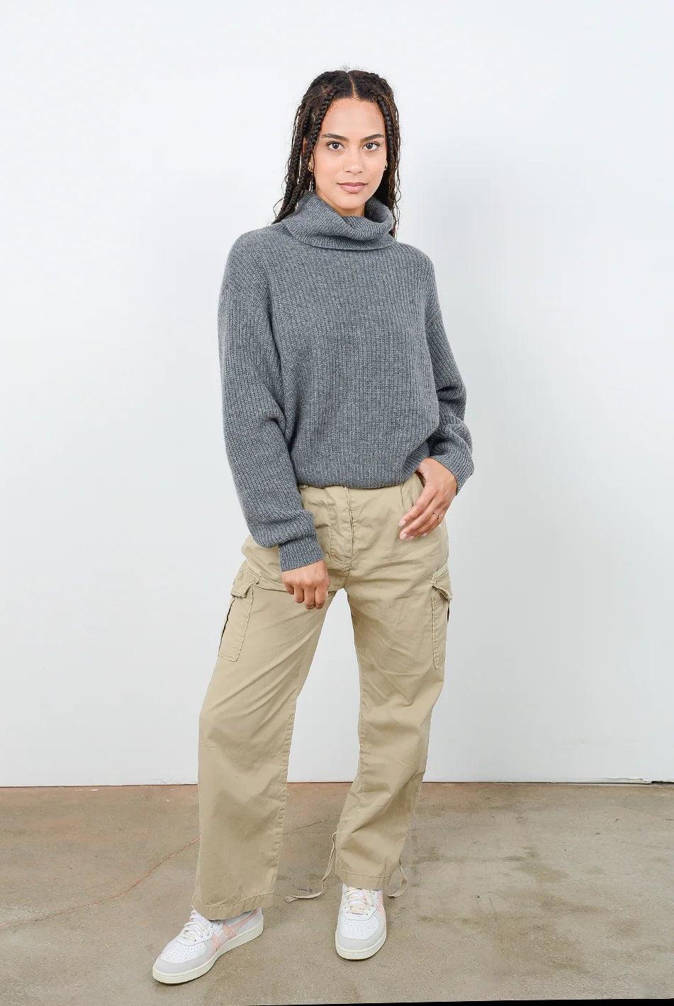 27 Miles Malibu 27 Miles Malibu Naia Cropped Cashmere Turtleneck Endless Waves