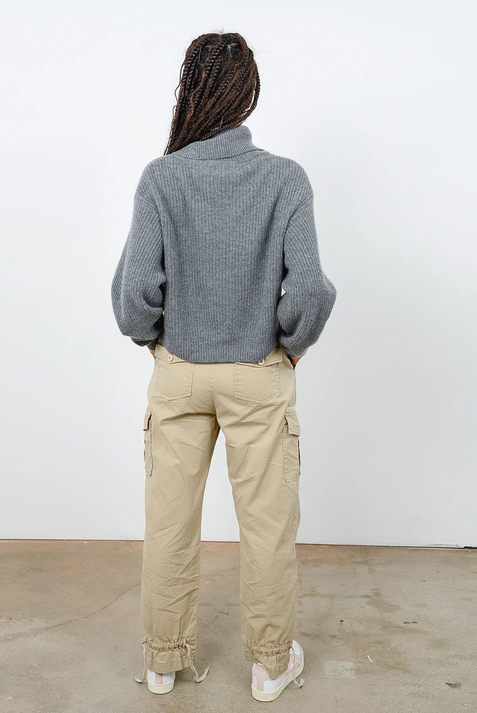 27 Miles Malibu 27 Miles Malibu Naia Cropped Cashmere Turtleneck Endless Waves