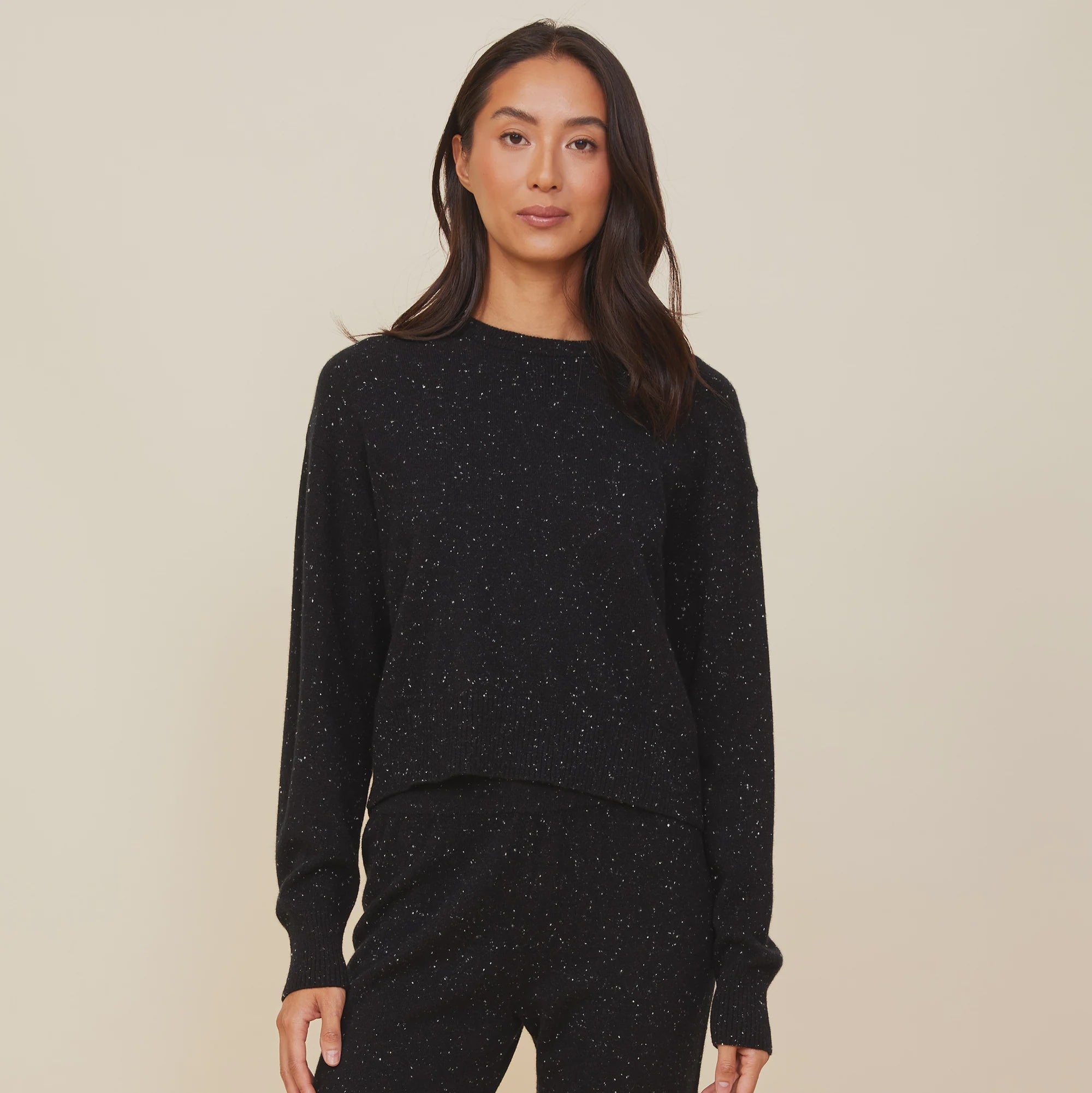 Monrow MONROW Neps Cashmere Crew Neck Sweater Endless Waves