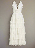 Nevis Eyelet Halter Maxi Dress - Endless Waves