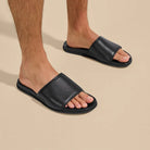 OluKai Men's Olali Leather Slide Sandals - Endless Waves