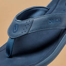 OluKai Men's Pili Waterproof Leather Flip Flops - Endless Waves