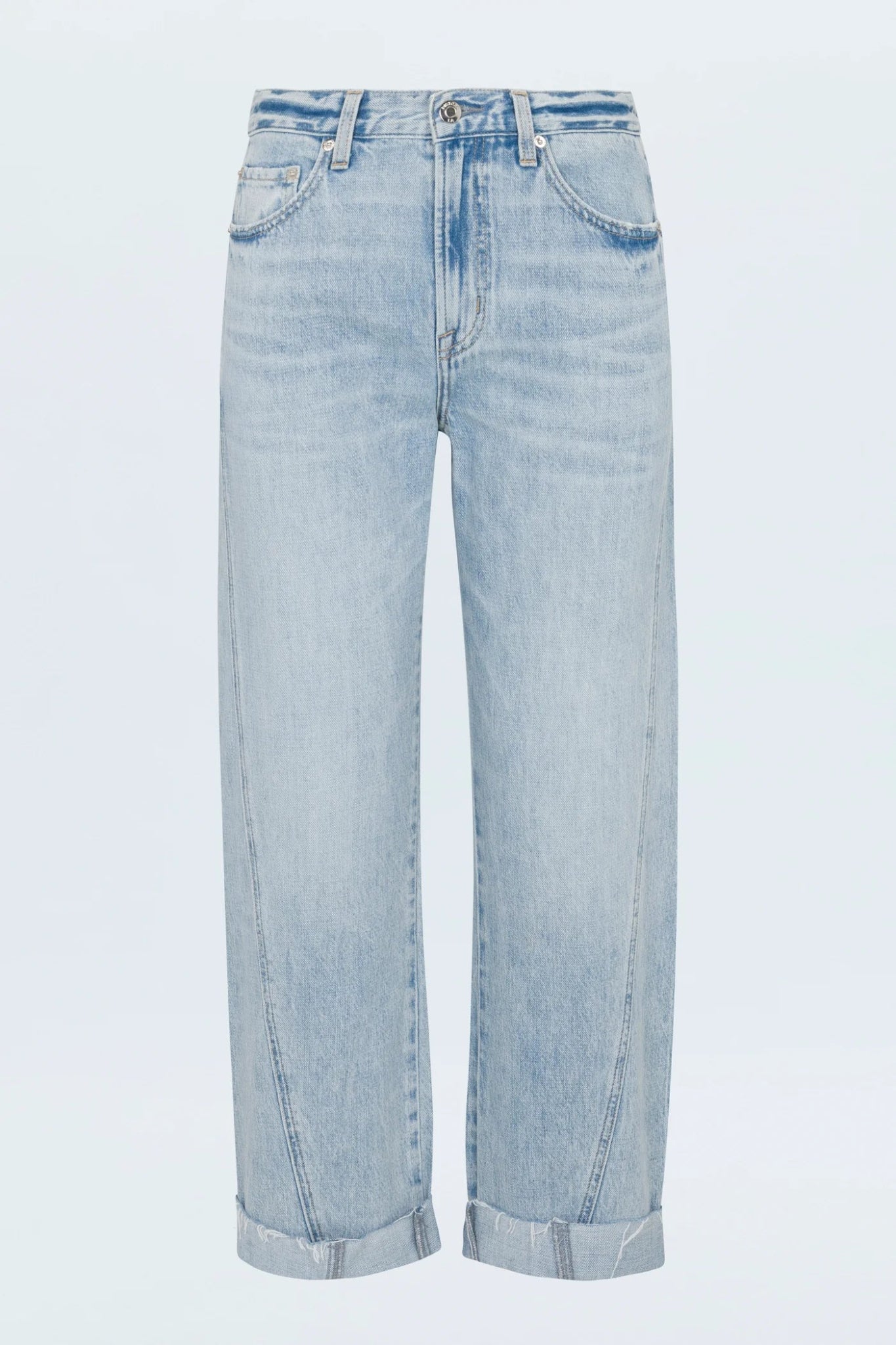 Pistola Kacey Mid Rise Cuffed Straight Jean - Endless Waves