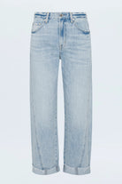 Pistola Kacey Mid Rise Cuffed Straight Jean - Endless Waves