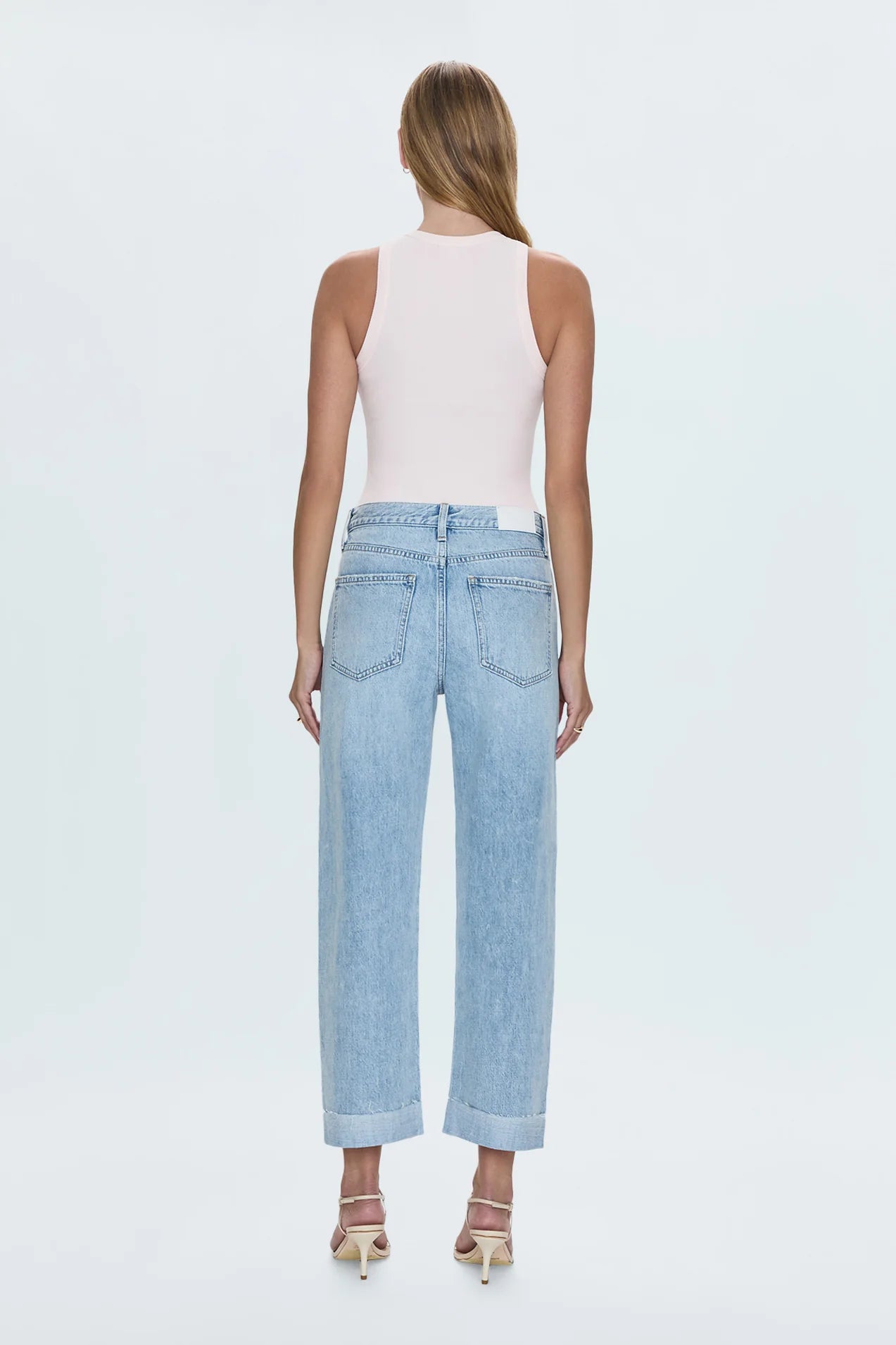 Pistola Kacey Mid Rise Cuffed Straight Jean - Endless Waves