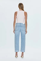 Pistola Kacey Mid Rise Cuffed Straight Jean - Endless Waves