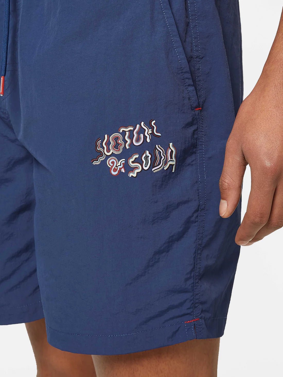 Scotch & Soda Logo Artwork Swim Short - Endless Waves