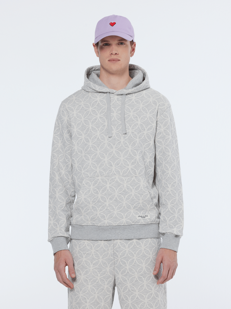 Scotch & Soda Regular Fit Jacquard Hoodie - Endless Waves