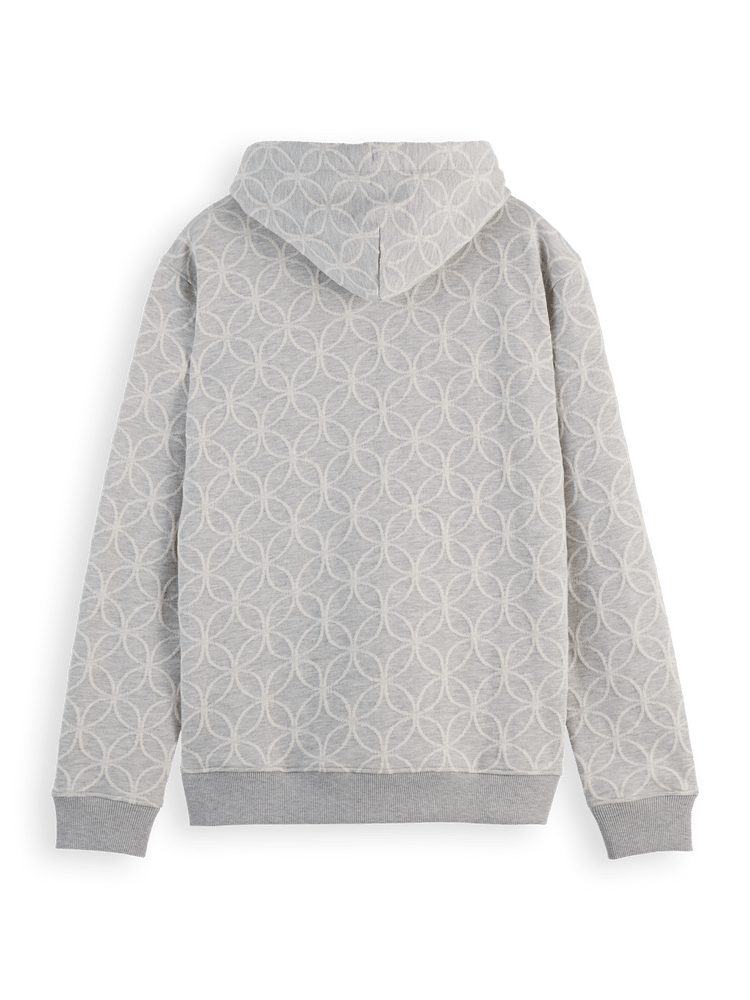 Scotch & Soda Regular Fit Jacquard Hoodie - Endless Waves