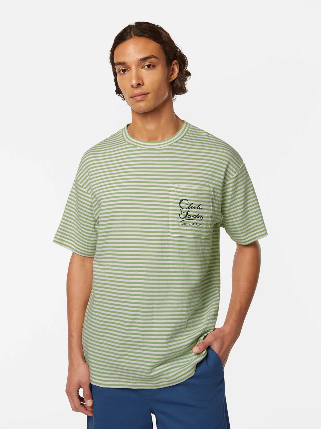 Scotch & Soda Scotch & Soda Relaxed Fit Pocket Tee Endless Waves