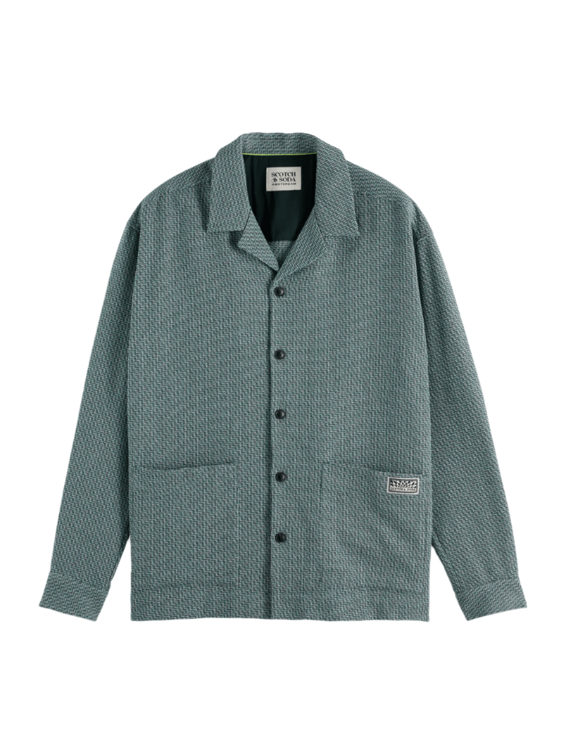 Scotch & Soda Relaxed Fit Structured Overshirt - Endless Waves