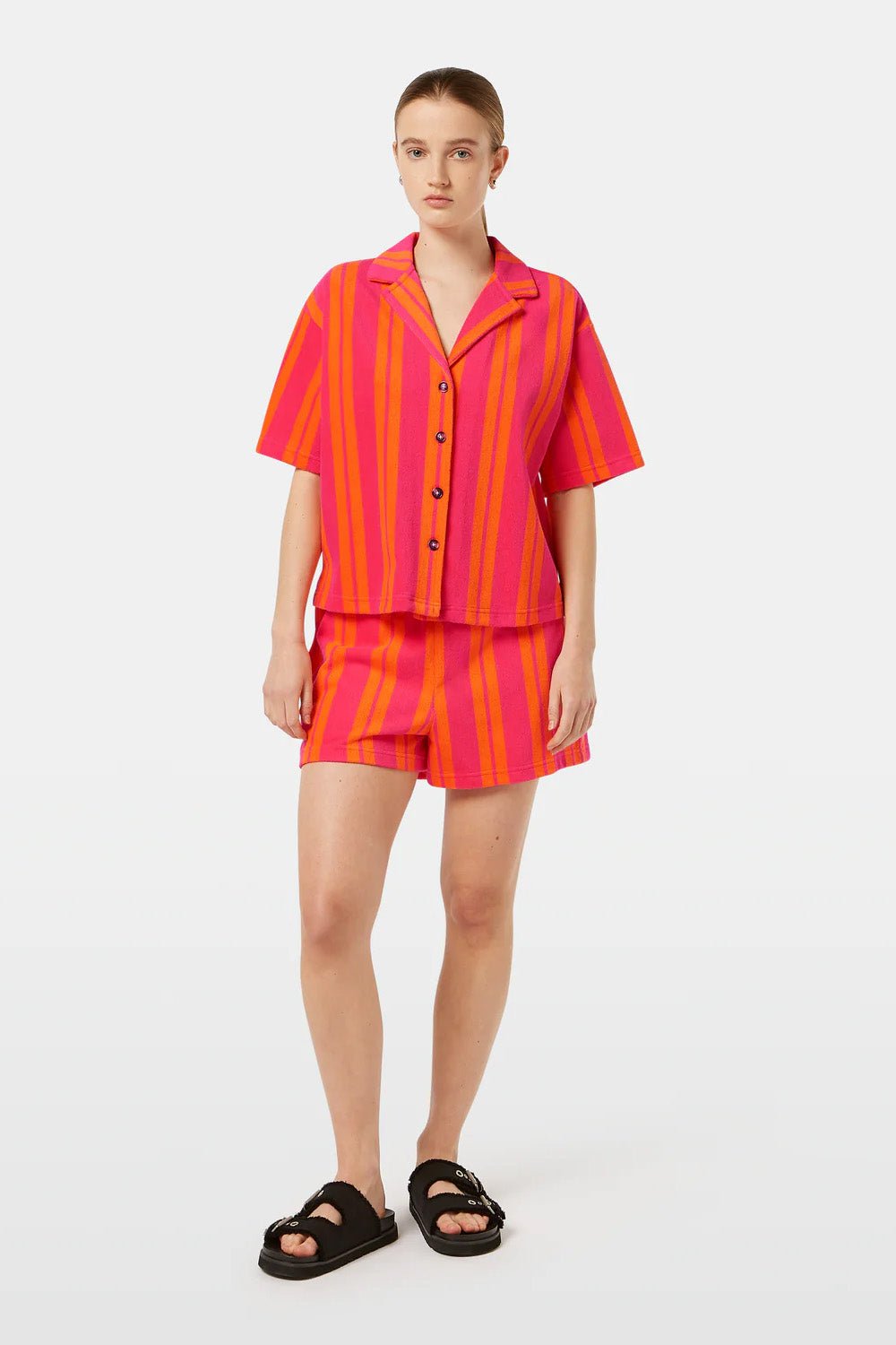 Scotch & Soda Terry Cloth Camp Shirt - Endless Waves