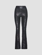Sequin Flared Leggings - Endless Waves