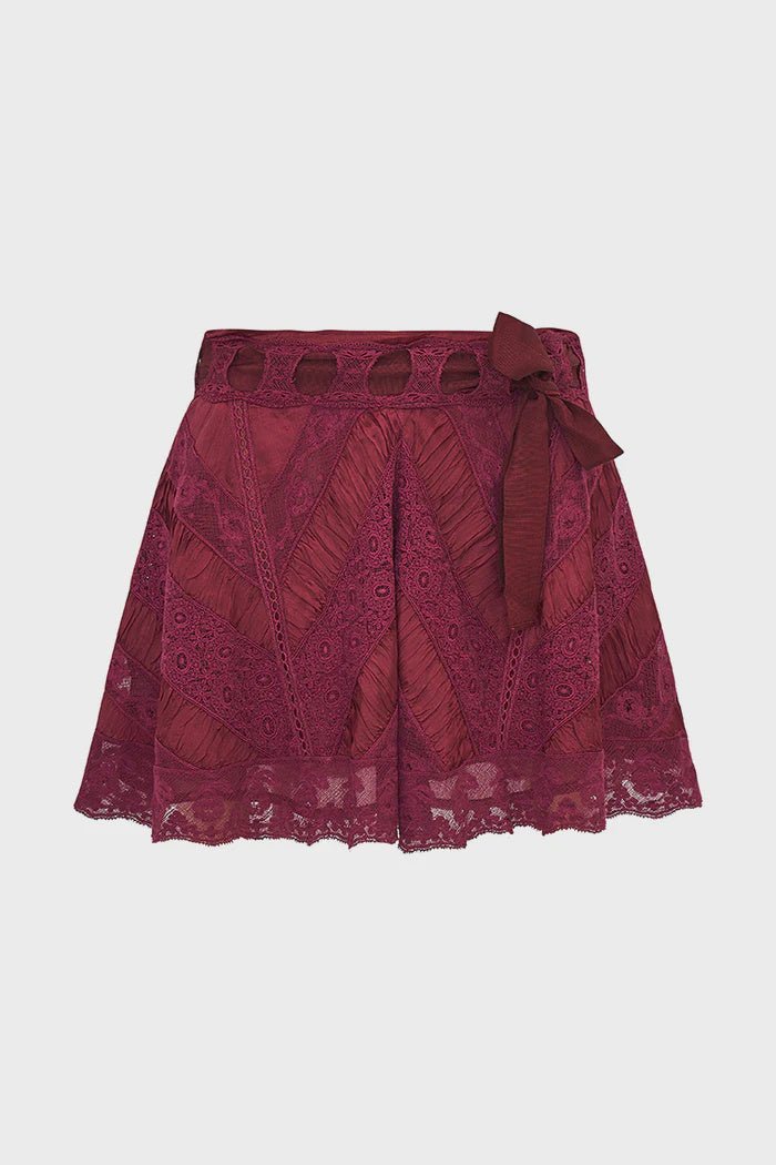 LoveShackFancy LoveShackFancy Shayda Lace Mini Skirt Endless Waves