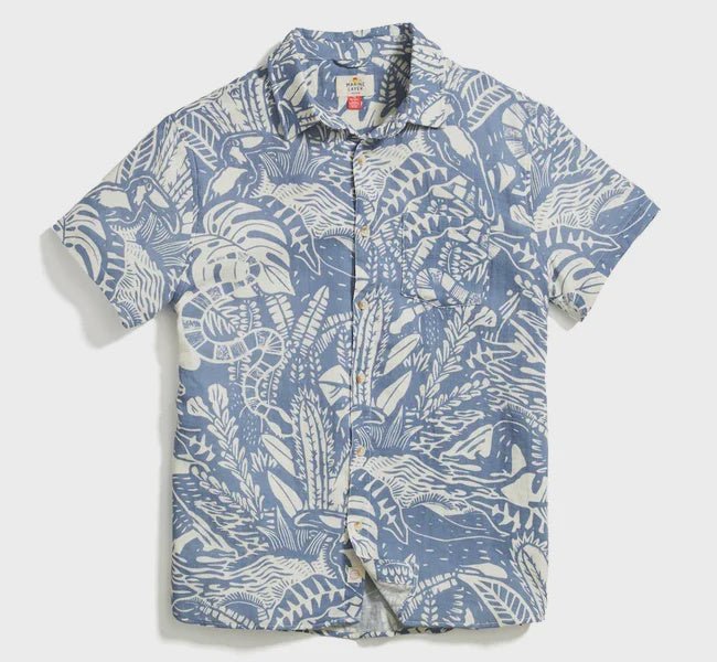 SS Crinkle Double Cloth Shirt - Endless Waves