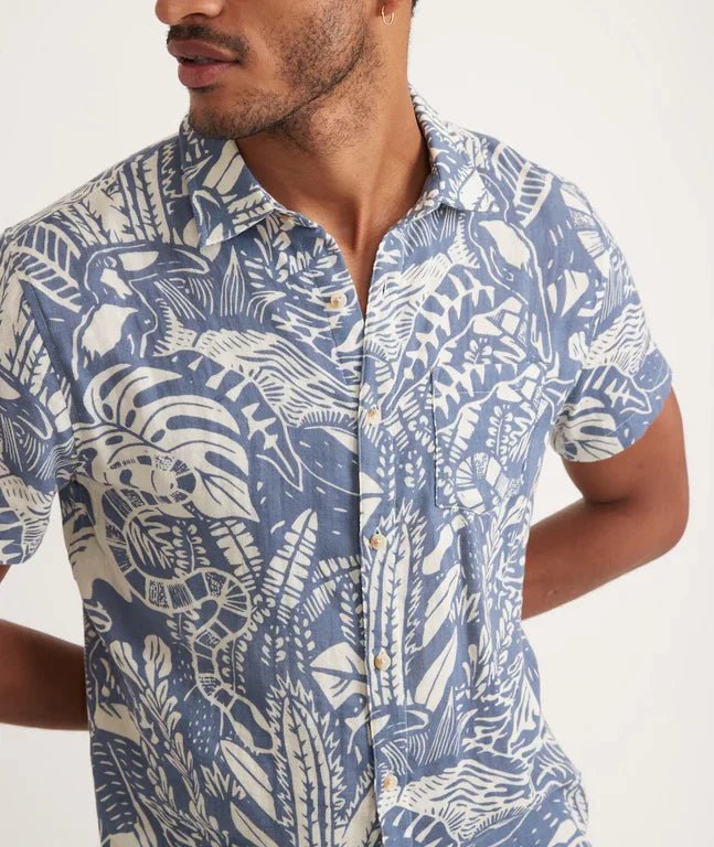 SS Crinkle Double Cloth Shirt - Endless Waves