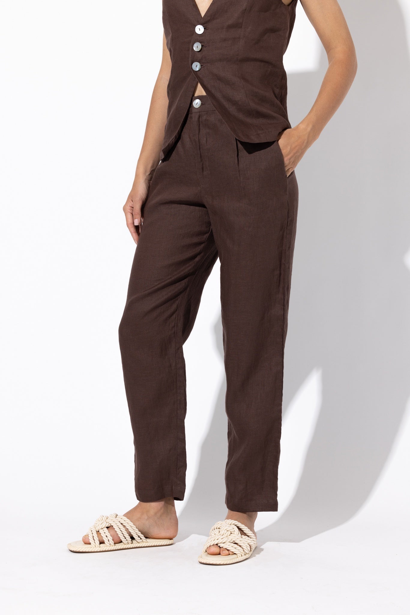 Suit Linen Trouser - Endless Waves