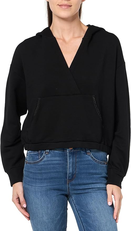 Monrow MONROW Supersoft Fleece Deep V Hoody Endless Waves