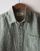 Taylor Stitch Short Sleeve California in Cilantro Hemp - Endless Waves