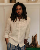 Taylor Stitch The Jack Shirt in Flax Linen - Endless Waves