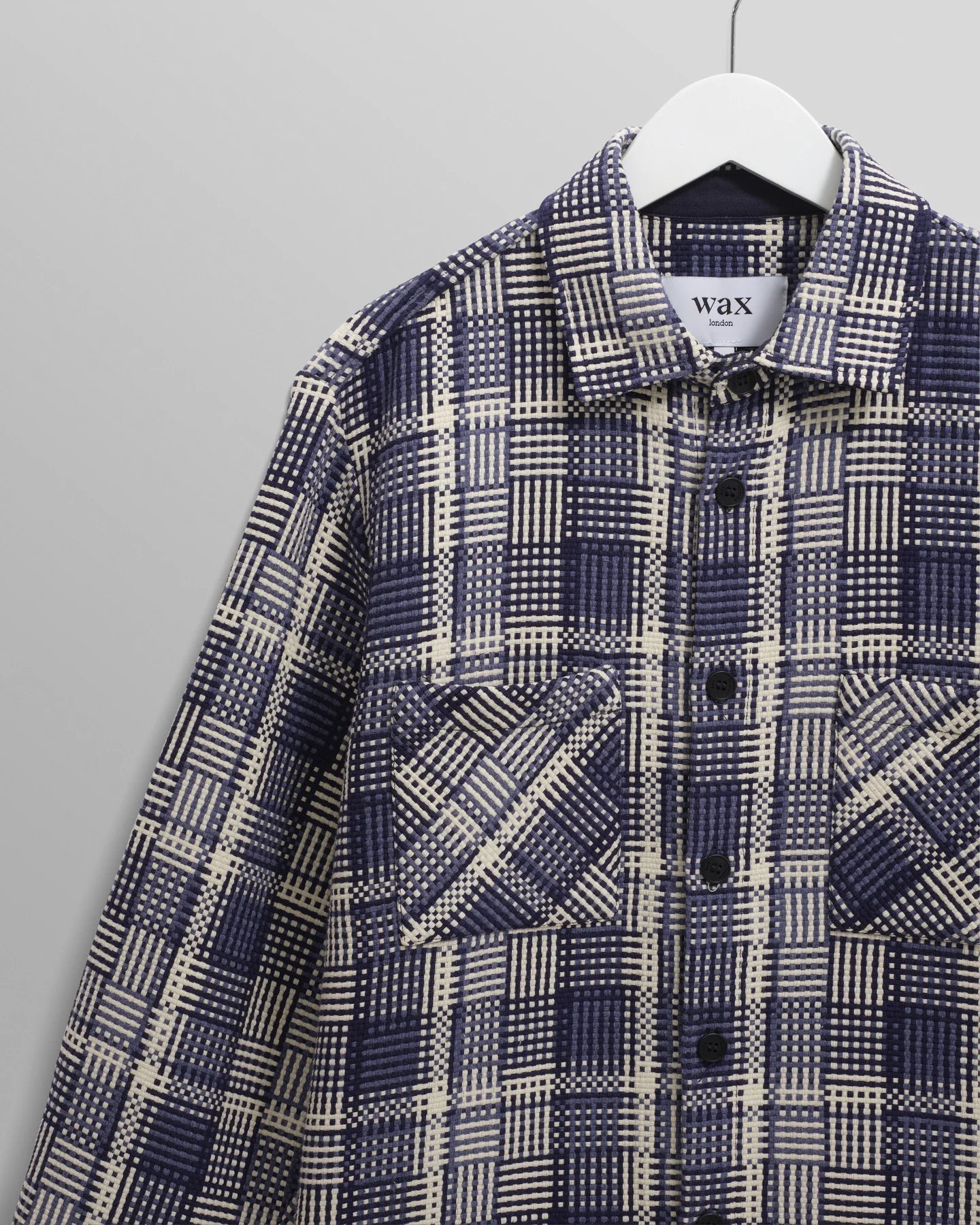 Wax London Wax London Whiting Basket Weave Overshirt Endless Waves