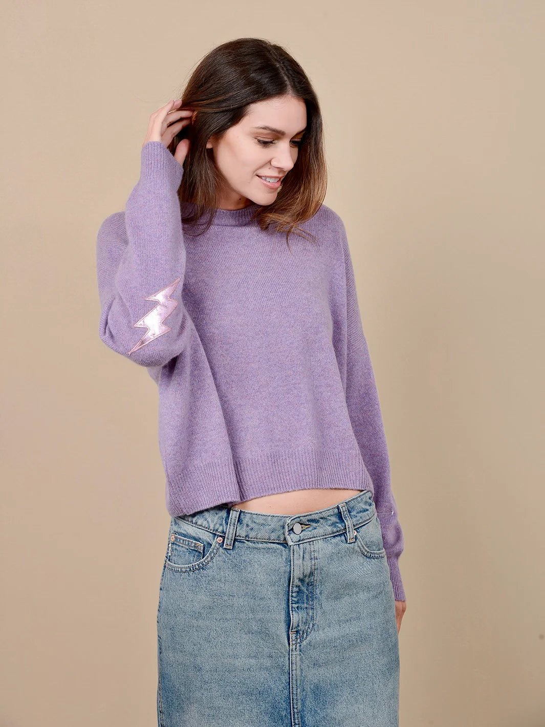 100% Cashmere Sachi Crewneck - Endless Waves