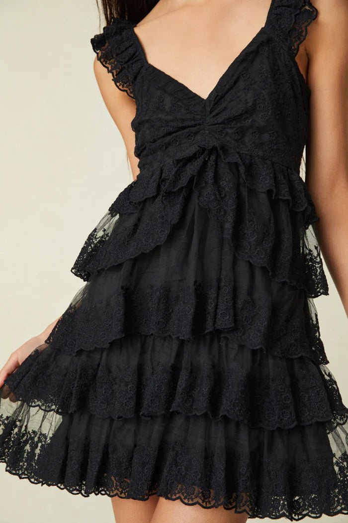 LoveShackFancy Federica Lace Mini Dress Endless Waves