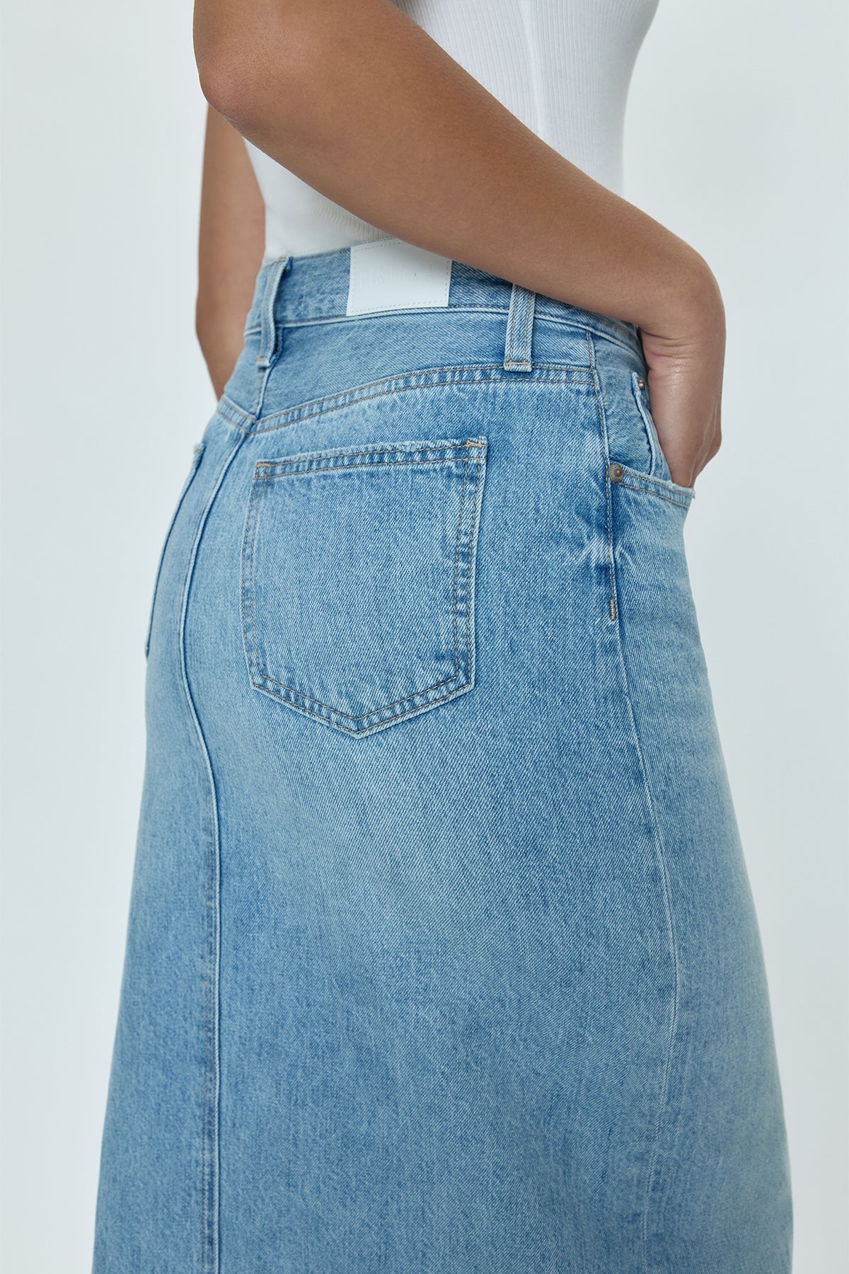 Pistola Pistola Alice Denim Midi Skirt Endless Waves