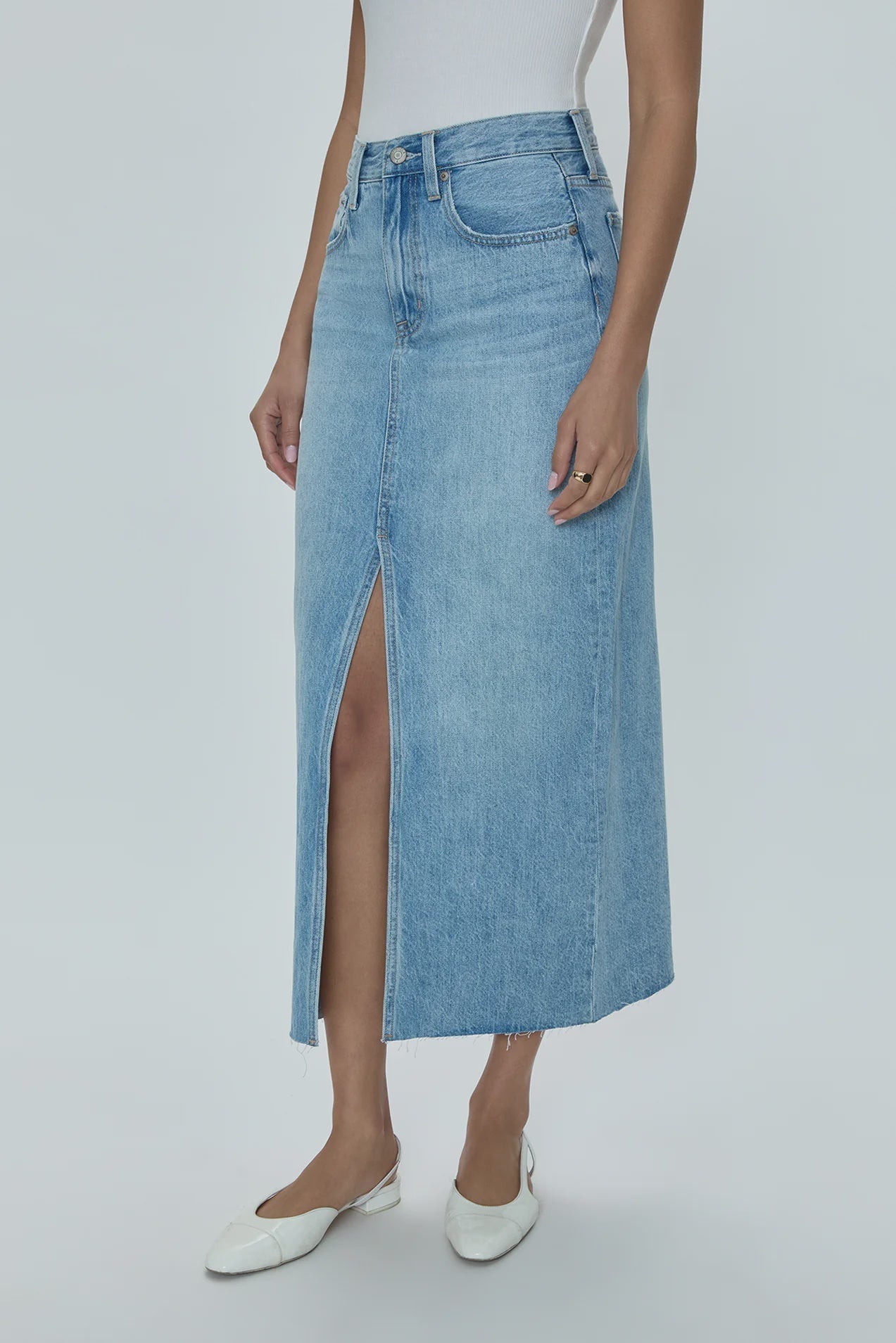 Pistola Pistola Alice Denim Midi Skirt Endless Waves