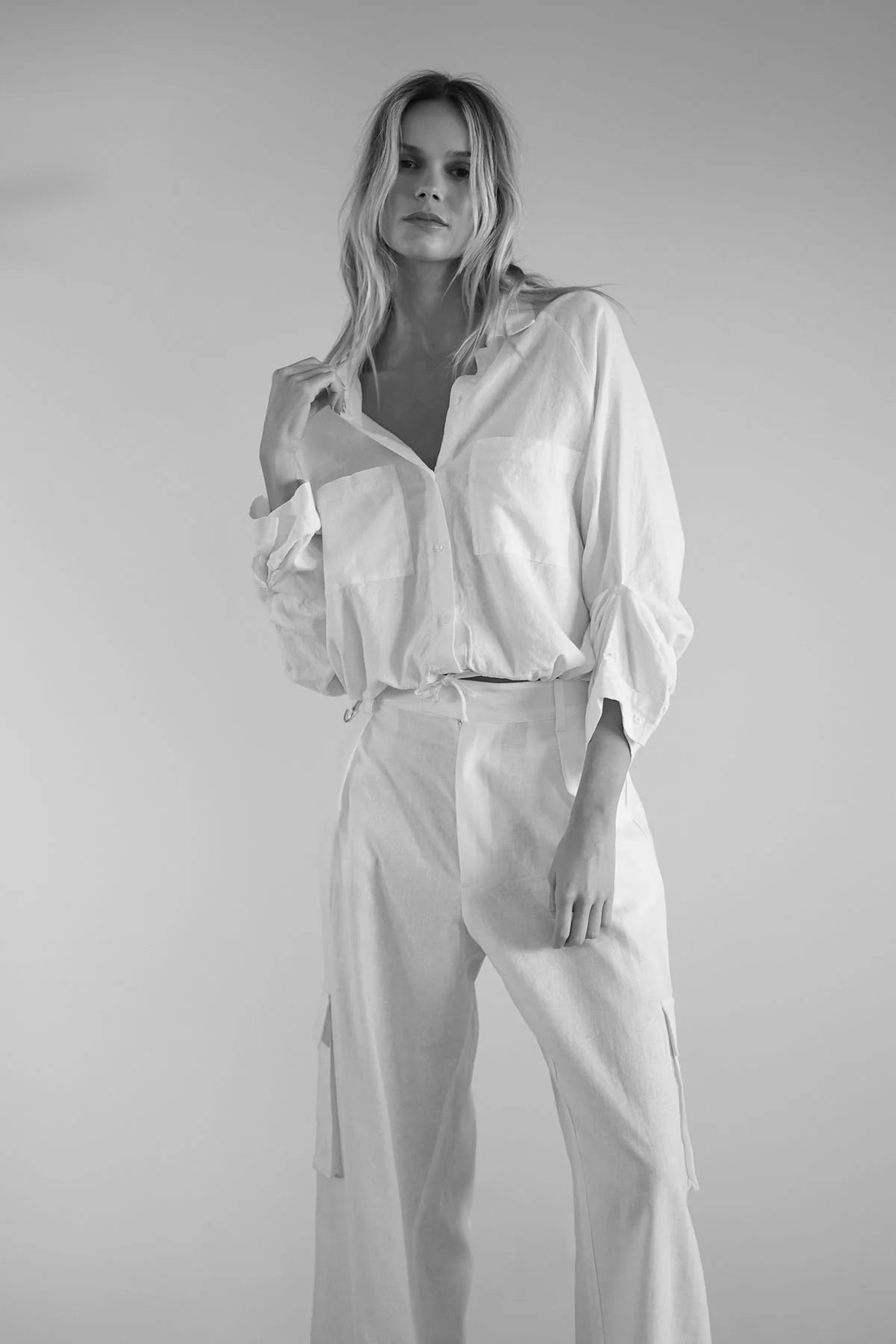 LNA LNA Alpine Drawstring Button Up Endless Waves