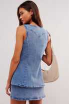 Amanda Uprichard Amanda Uprichard Denim Kya Skort Romper Endless Waves