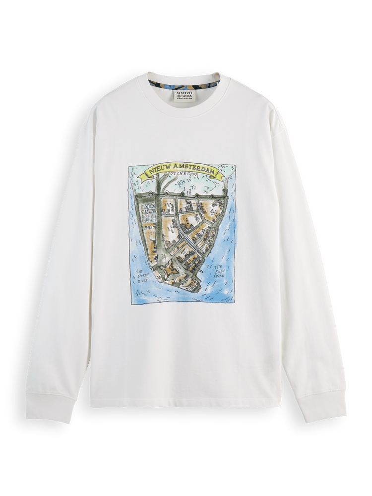 Amsterdam Artwork Relaxed Fit Long Sleeve T-Shirt - Endless Waves