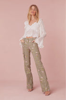 Atworth Cargo Embroidered Pant - Endless Waves