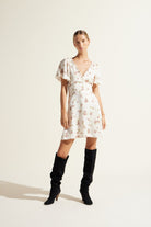 Auguste The Label Ivory Pepper Mini Dress