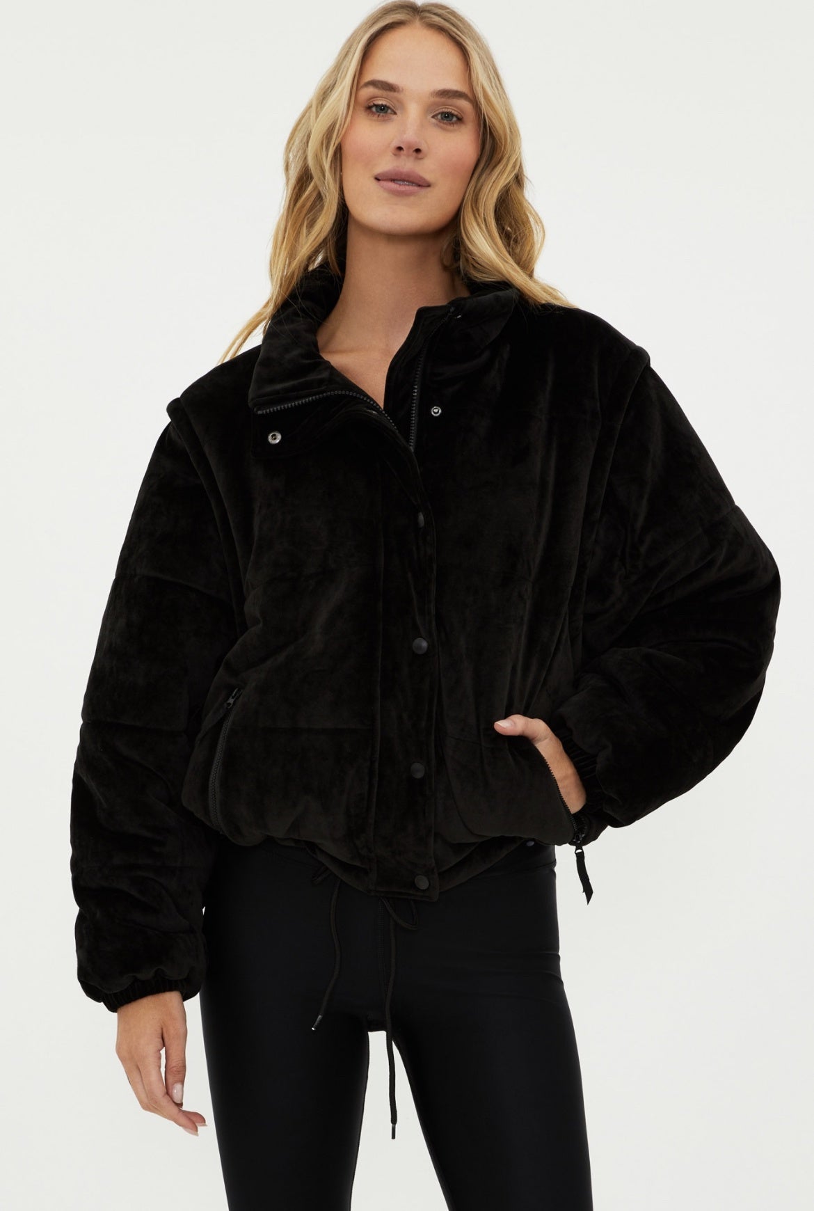 Beach Riot Kris Convertible Puffer Jacket Endless Waves